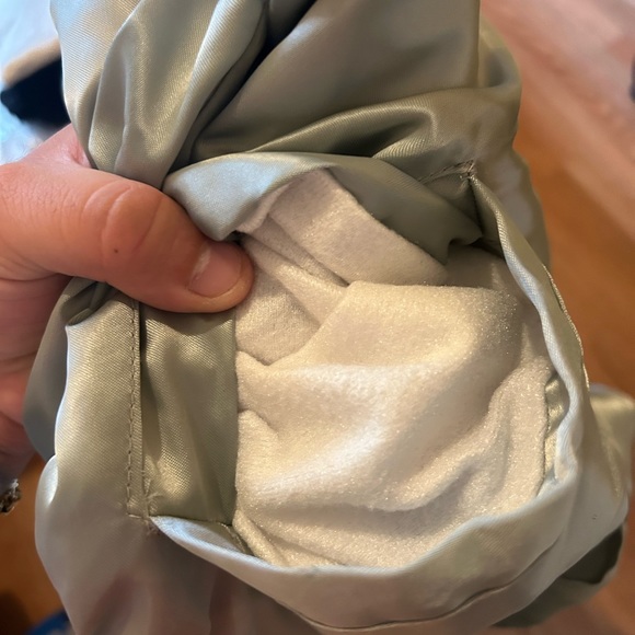 Vintage Win Wear Silver Grey Black Nylon Bomber Jacket Size Mens Small - Picture 7 of 8